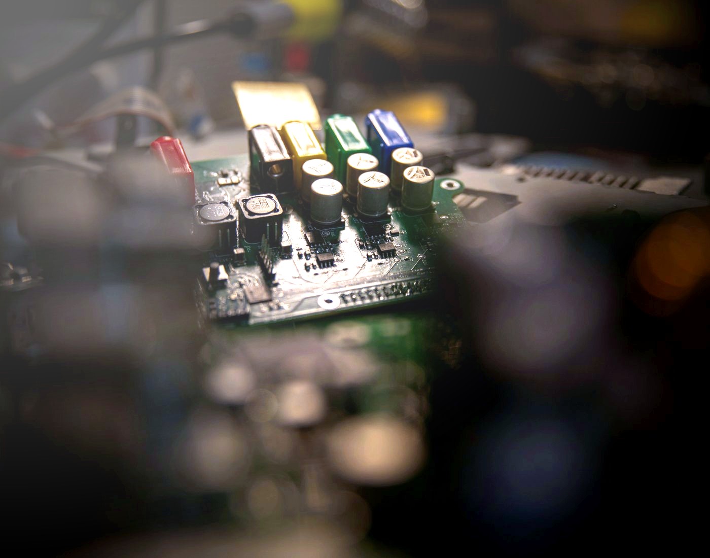 Gros plan d’une carte électronique